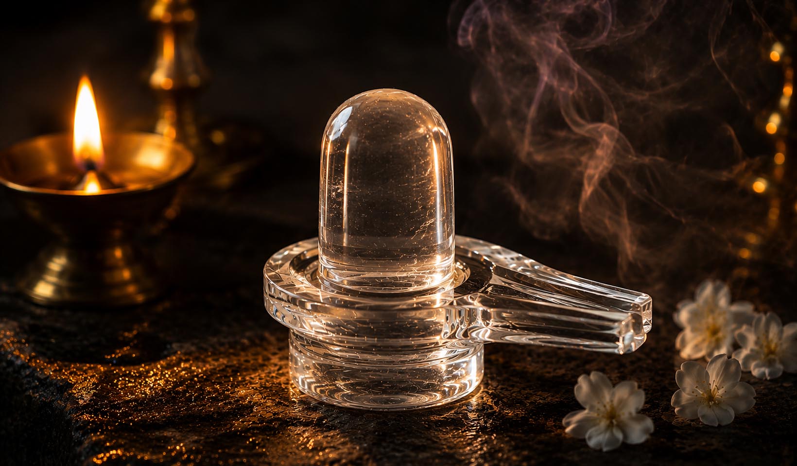 Sphatik shivling in pooja room